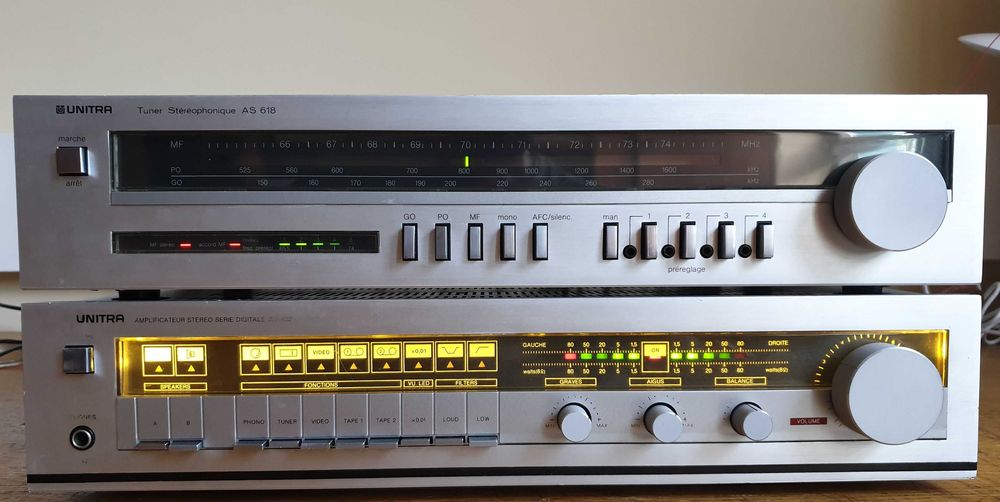 Unitra Diora tuner AS618 i wzm. WS432 po serwisie, super stan