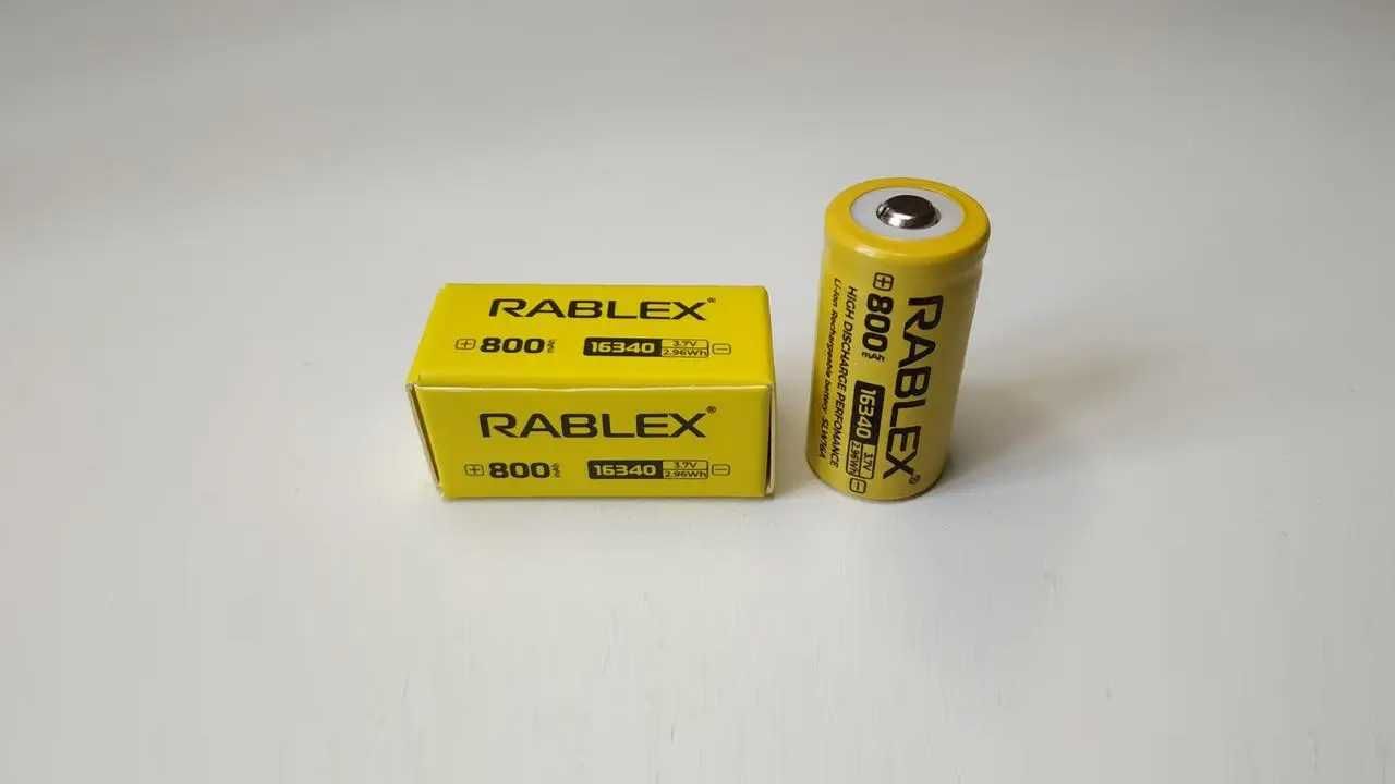 Акумулятор Rablex, Li-Ion 16340 3,7V 800 mAh