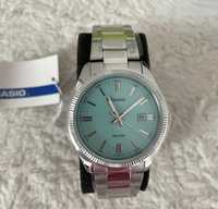 Zegarek Casio Tiffany blue na bransolecie kwarcowy nowy srebrny