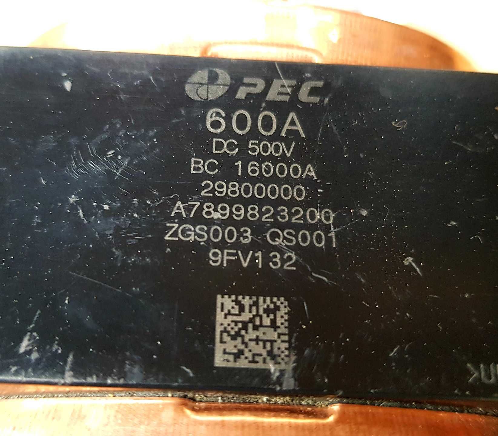 PEC Bezpiecznik 600A 500V DC BC16000A NOWY