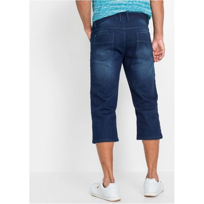 Bonprix Jeans spodnie bermudy granatowe bawełniane 48