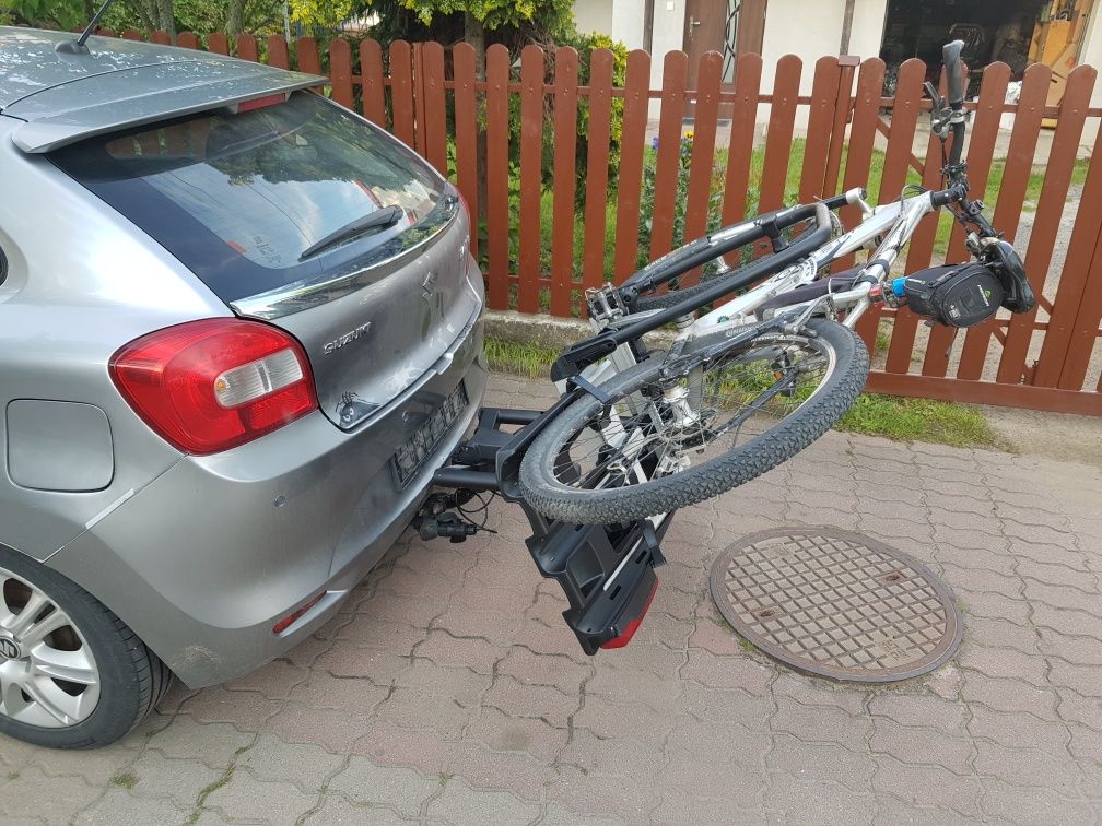 Wynajem bagażnik rowerowy na dach (relingi) oraz hak Thule 926 uchwyty