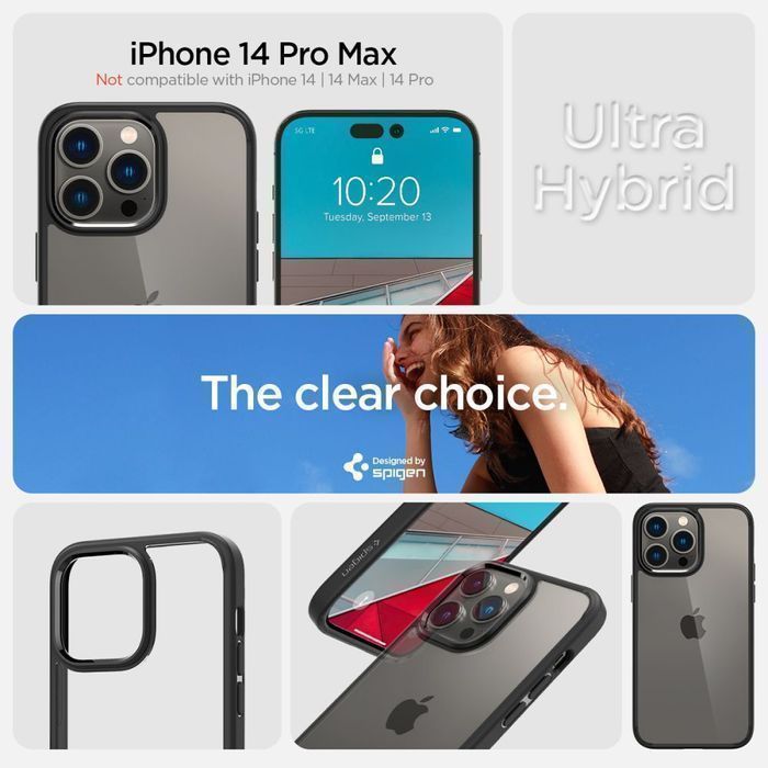 Spigen Ultra Hybrid Etui do iPhone 14 Pro Max - Matte Black