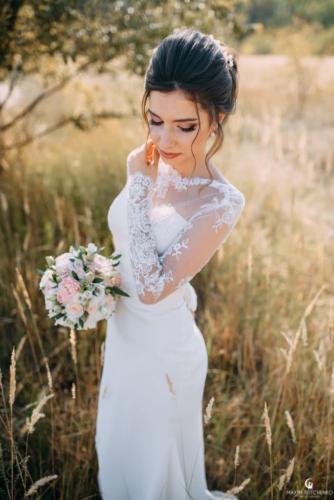 Нежное и красивое свадебное платье