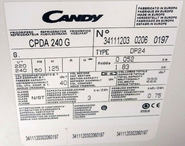 Полички до холодильника Candy CPDA 240 G