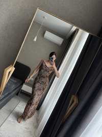 Сукня довга леопардова