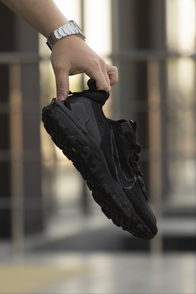 Чоловічі кросівки Nike React Vision Black найк реакт чорні 41-45