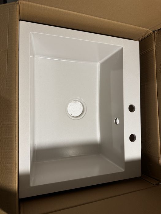 MEXEN ELIX zlew zlewozmywak granitowy  biały + złoty odpływ syfon