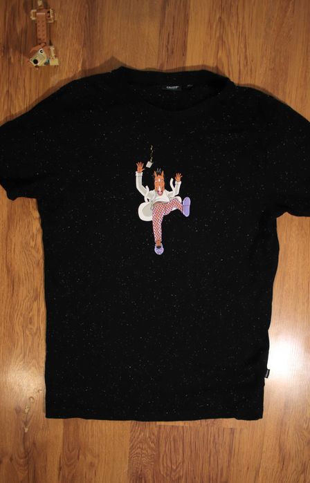 T-shirt Cropp r. XS czarny kr rękaw bawełniany Bojack Horseman