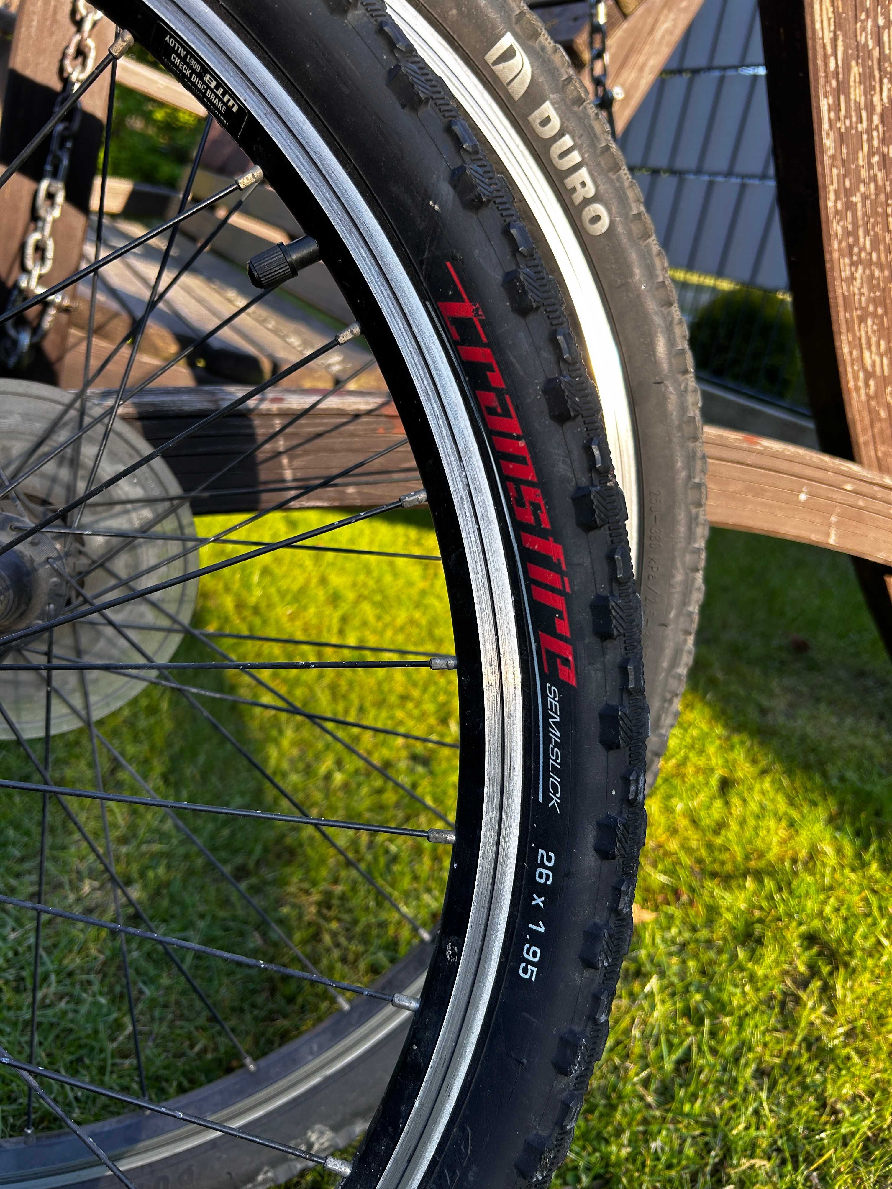 Dwie opony rowerowe 26x1.95 DURO zwijane TRANSFIRE Semi Slick