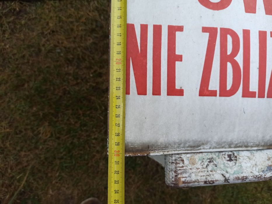 Stara emaliowana tablica PRL
