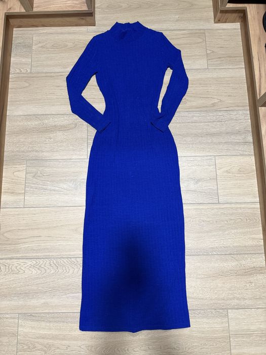 Тепла довга сукня гольф ангора плаття светр в рубчик резинка