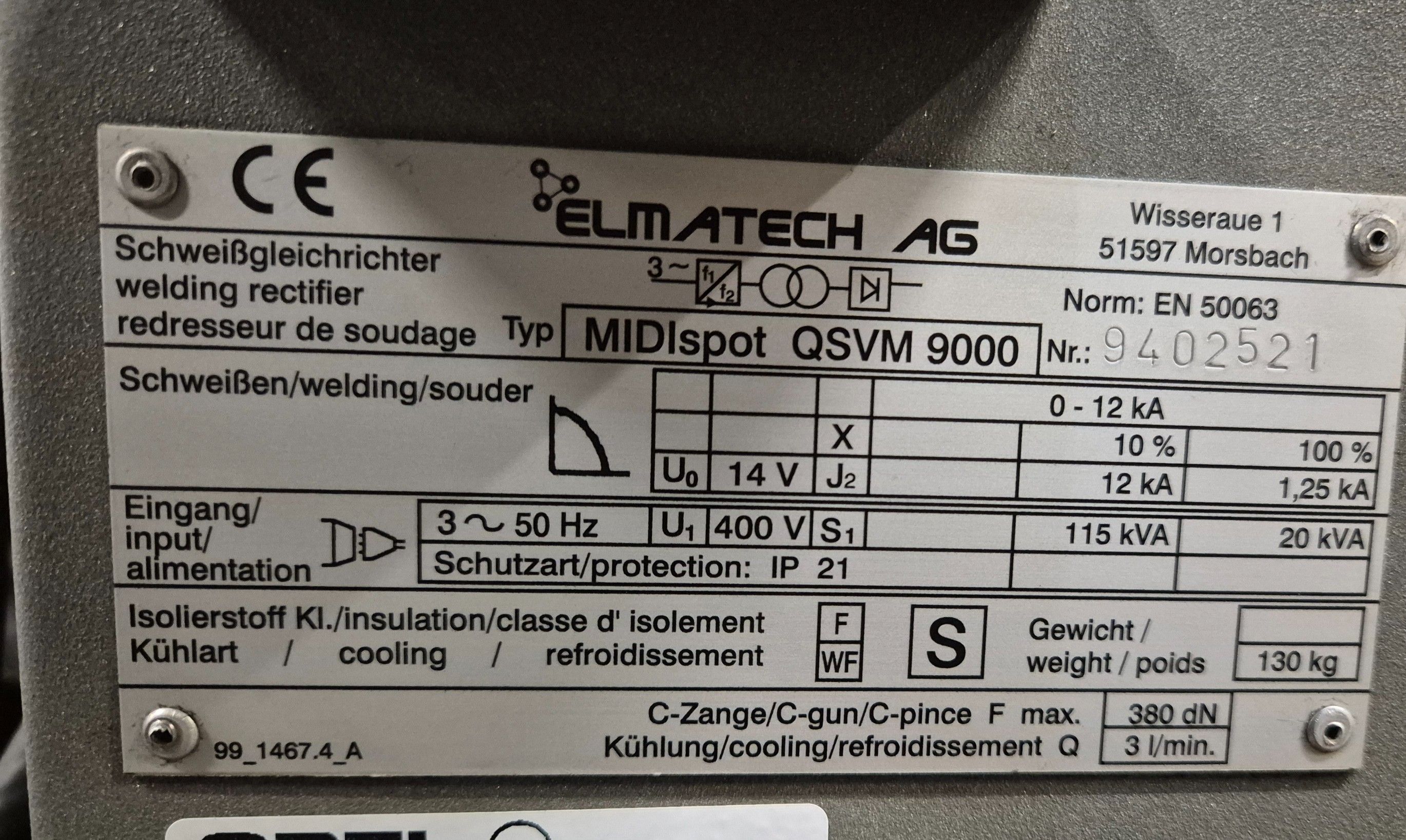 Zgrzewarka punktowa Elmatech MIDIspot QSVM 9000 - Kod: 9​4​0​2​5​2​1