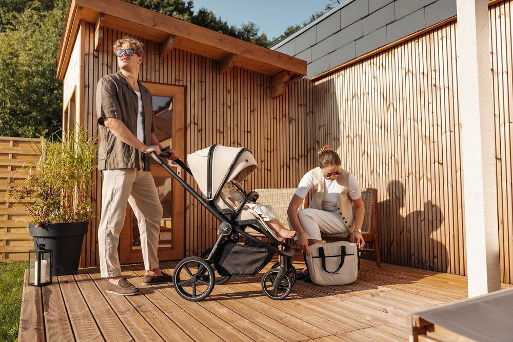 Wózek Muuvo FIVE 2w1 Lekki Składany Gondola+Spacerówka +Adaptery