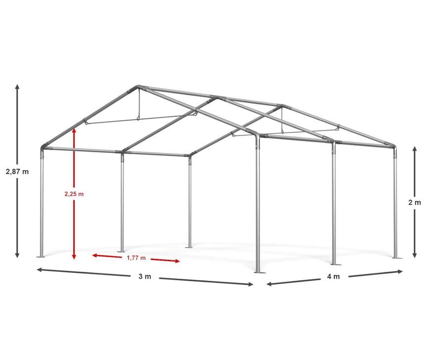 5x6x2m Namiot Magazynowy Handlowy Hala Namiotowa Przemysłowa DAS S SD