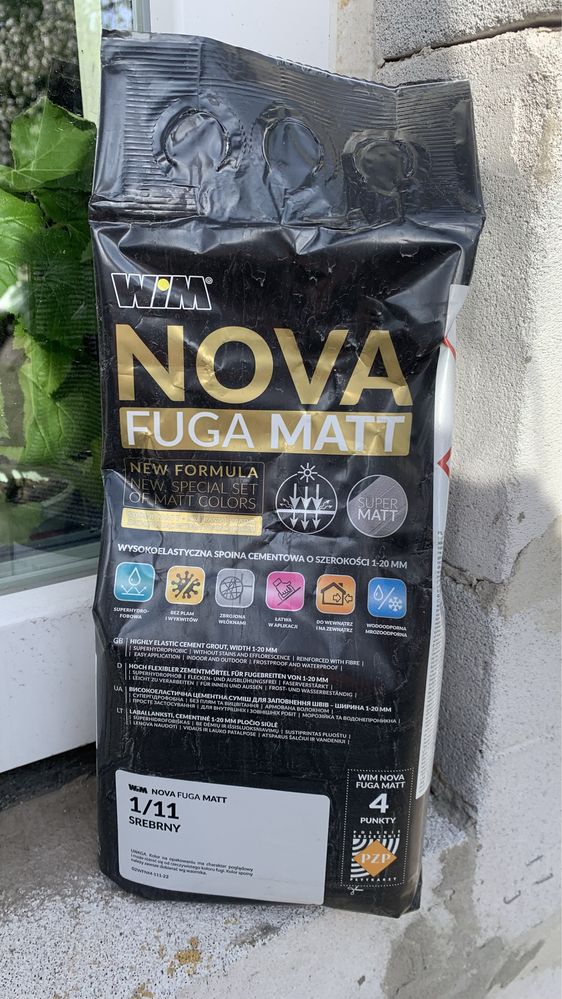 Продам фугу (Fuga) Nova mat. Колір 1/11 сірий