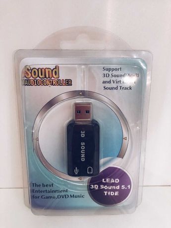Внешняя USB звуковая карта 3D Sound 5.1 Tide (Sound Audiocontroller)