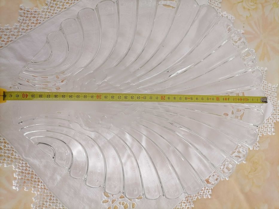 Prato em cristal em forma de lagosta