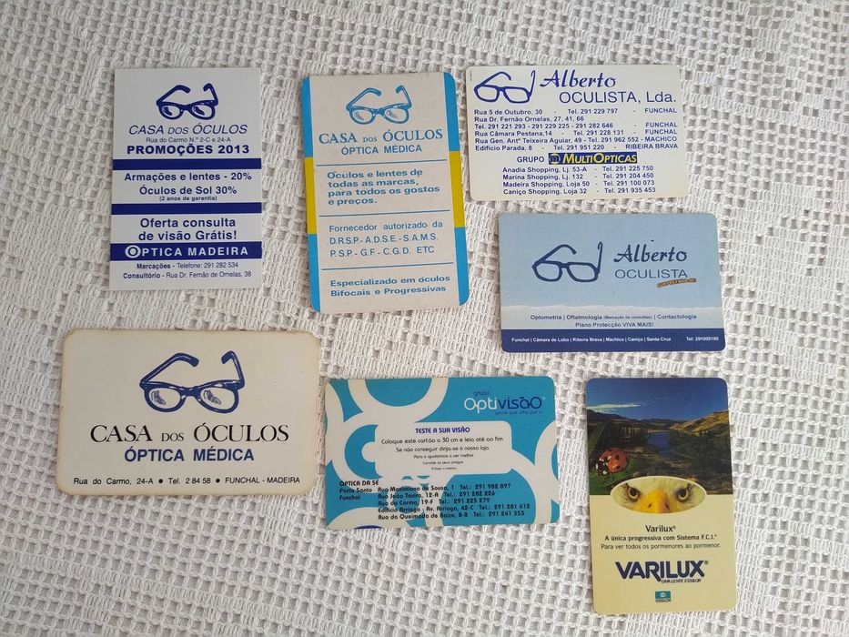 Calendários de Oculistas - 1981 / 1989 /1998 / 2005 / 2009