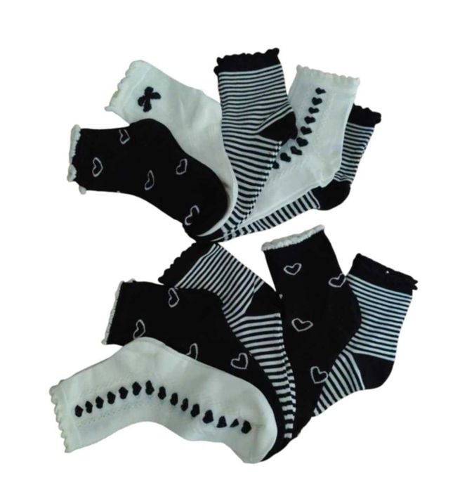 Skarpetki wyższe dla dziewczynki 31/34 lub 35/38 komplet 5 par