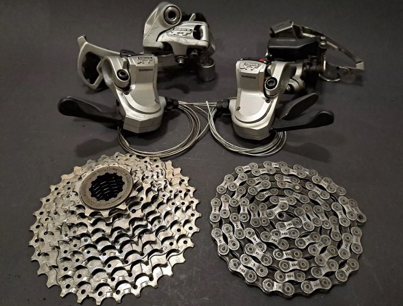 Zestaw napęd 3/9s Shimano Deore XT