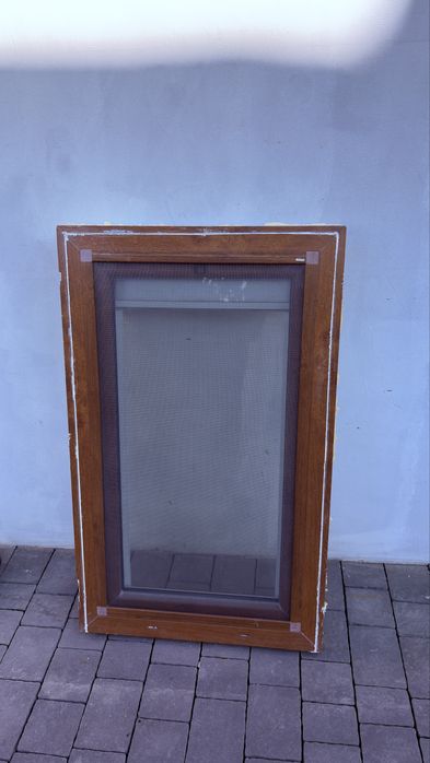 Okna z demontażu dwuszybowe złoty dąb