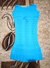 Вязанное платье-сарафан размер42-44 плюс подарок