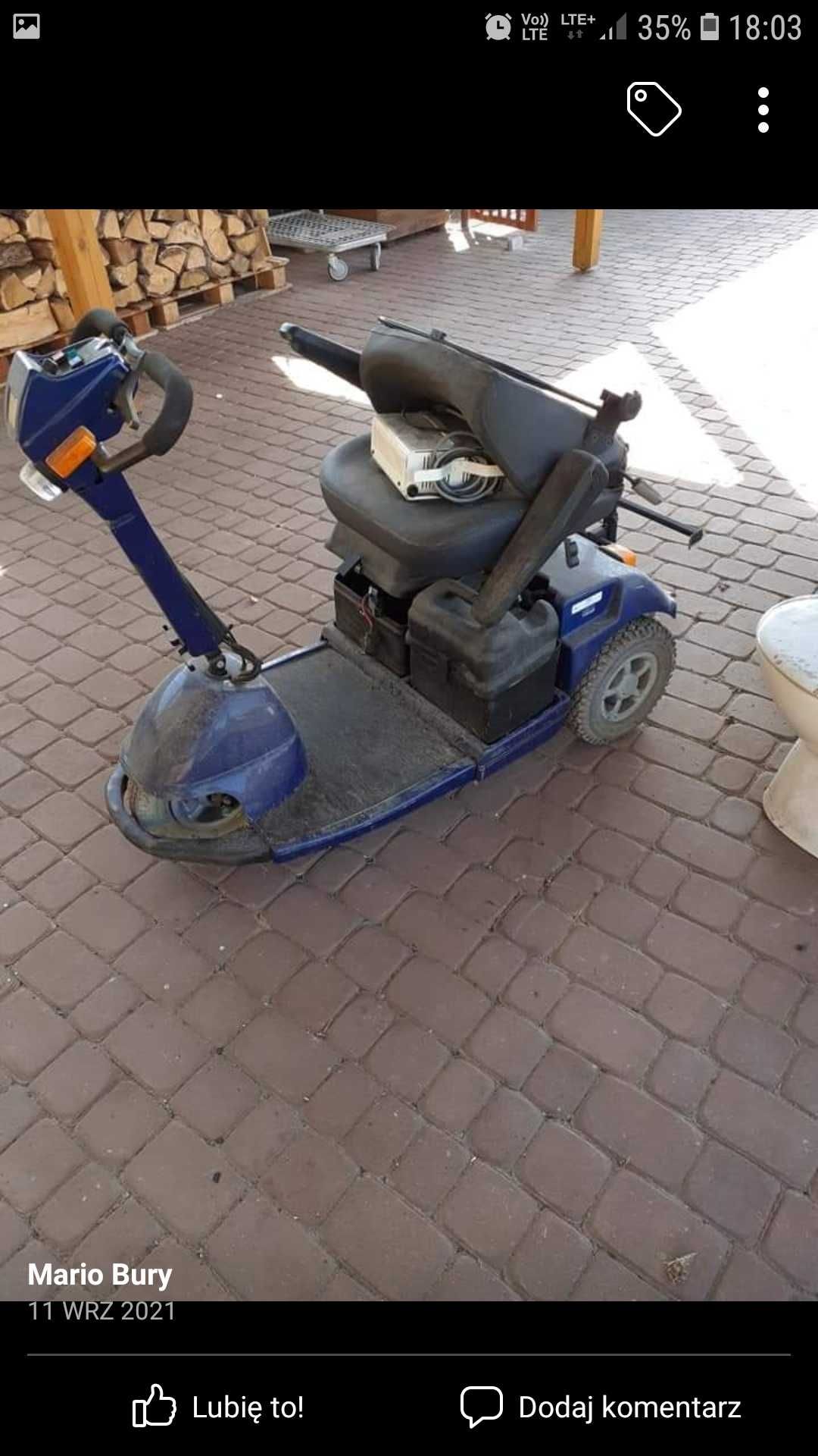 Sprzedam wózek inwalidzki skuter dla seniora Sterling Elite