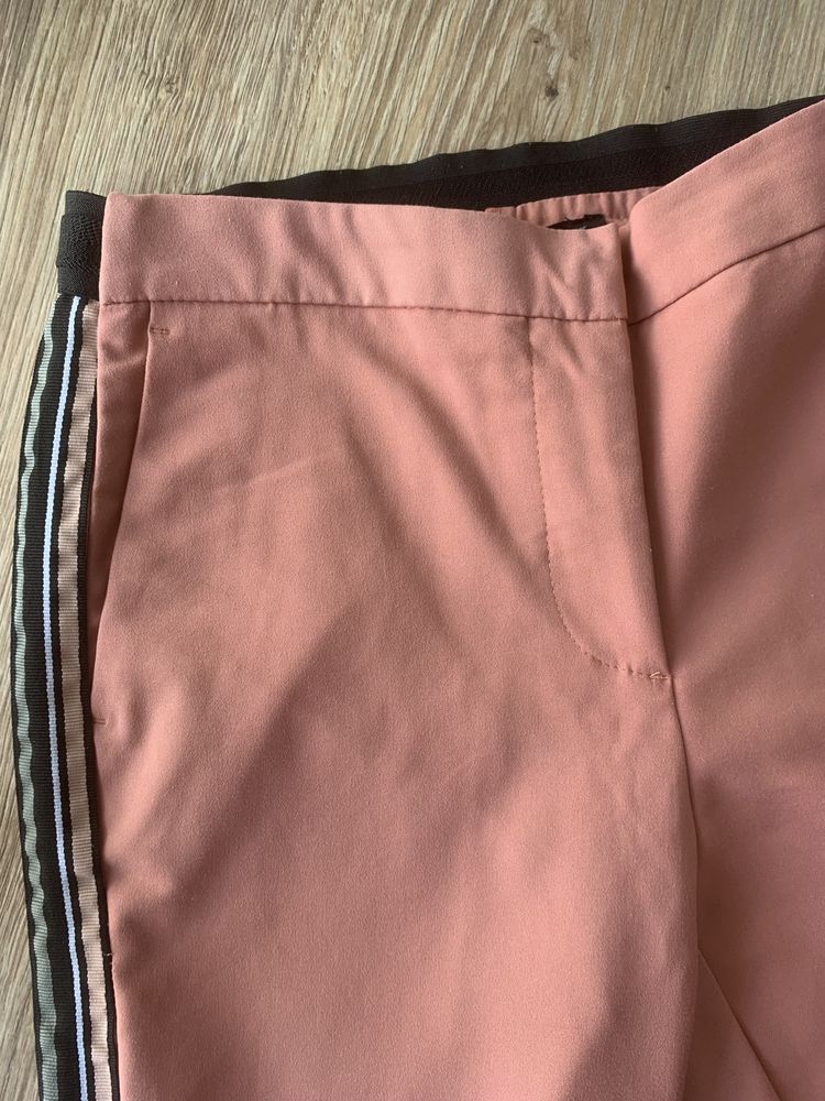 Zara spodnie chinos z lampasami, rozm S