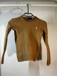 Sweter Warkocz Brązowy Ralph Lauren