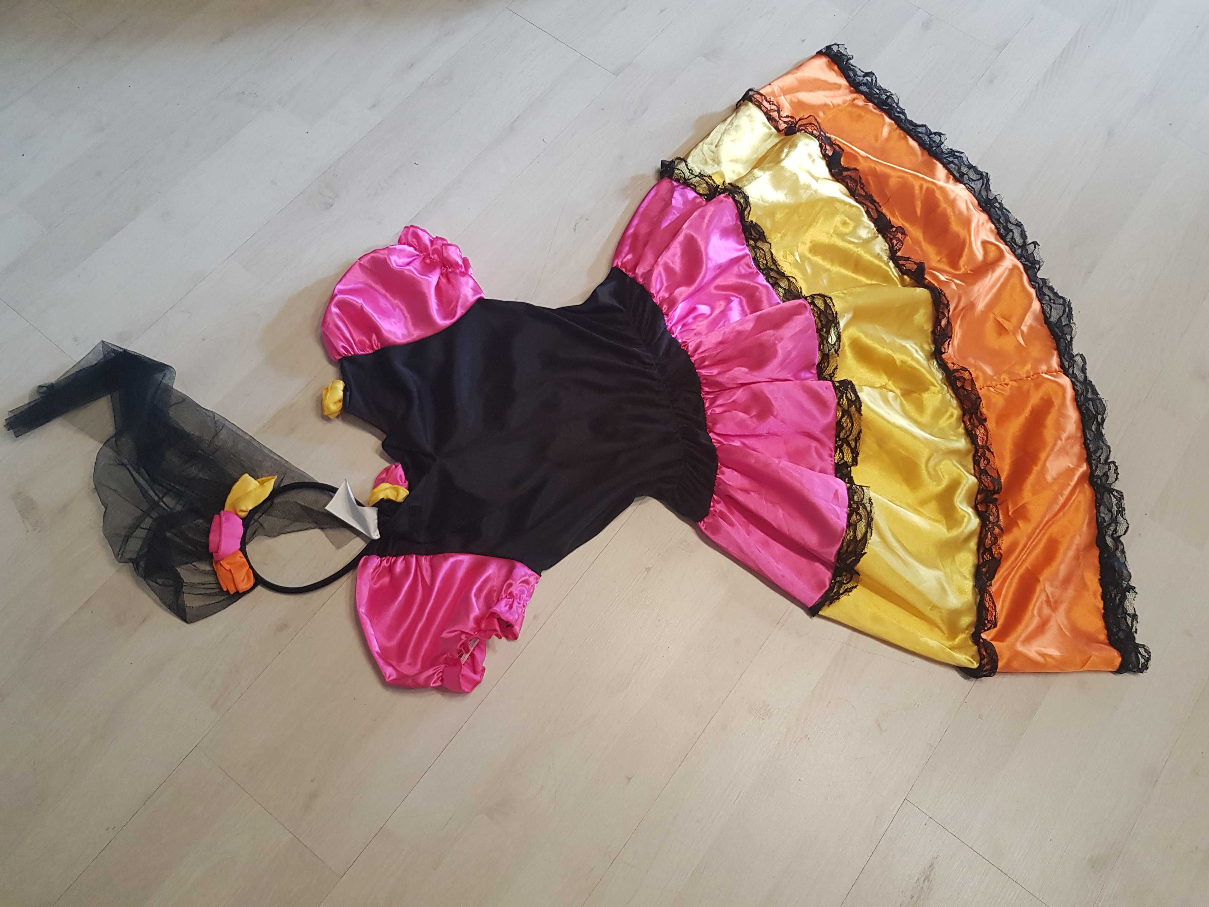 strój czarownica dama dworu czarodziejka halloween nr 1628