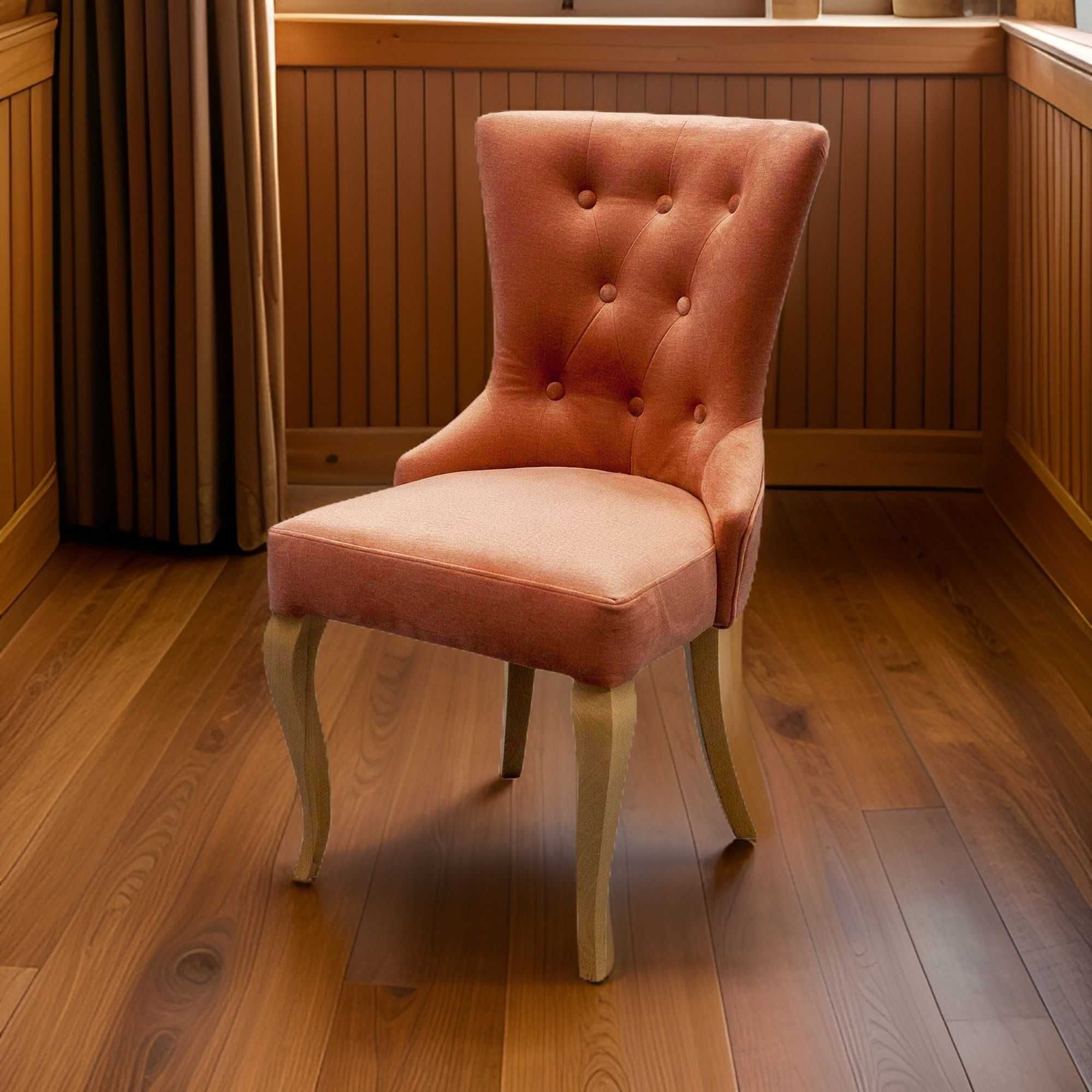 Piękne Tapicerowane Krzesło K108 Welurowe Pikowane