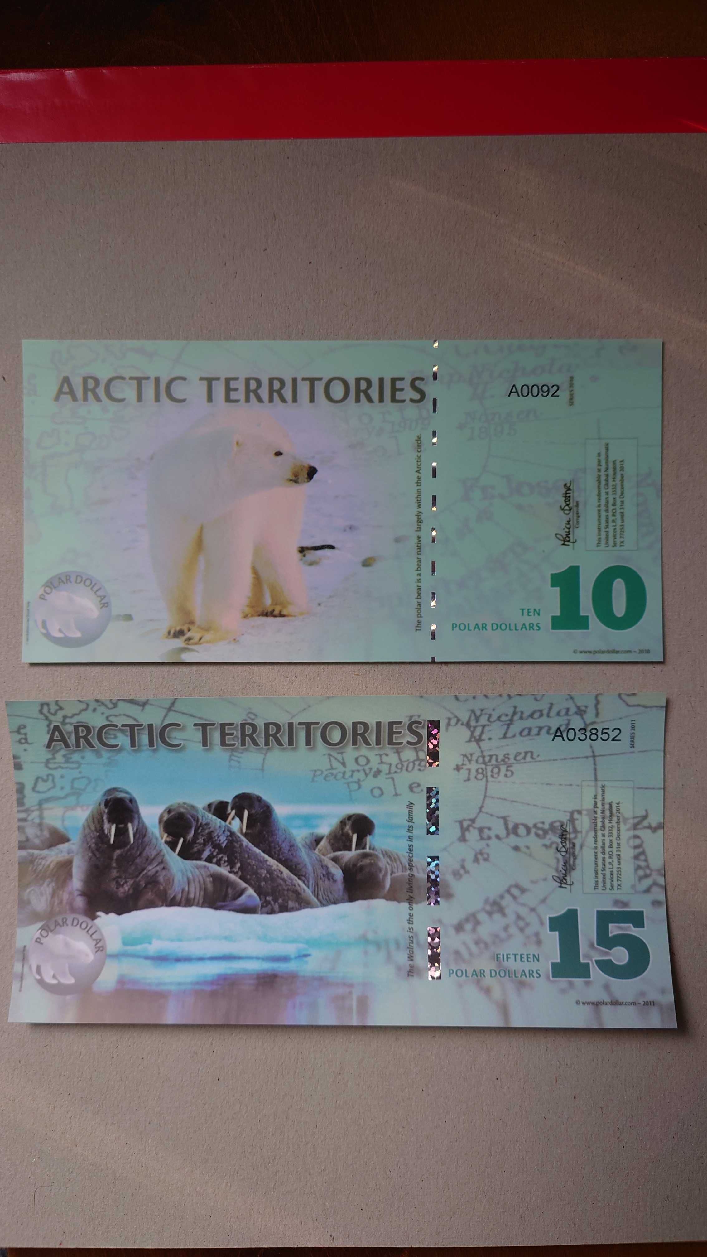 Arctic Territories - zestaw banknotów UNC