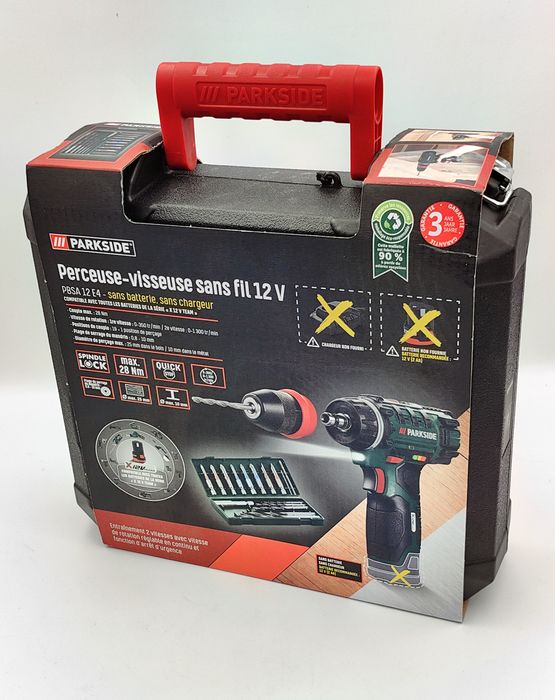 Wkrętarka akumulatorowa Parkside PBSA 12 E4 12V 
W zestawie z wiertłam