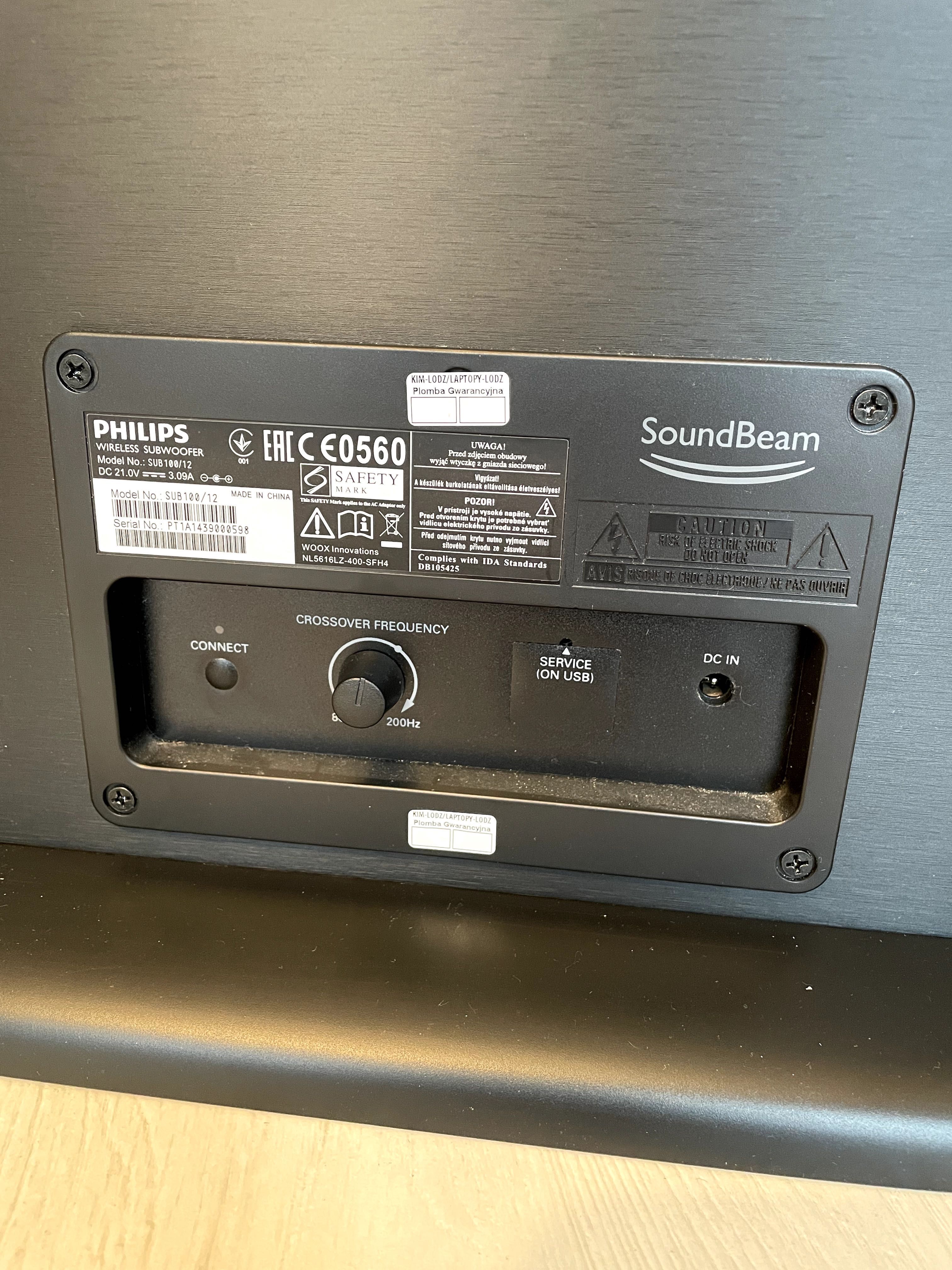Philips Subwoofer bezprzewodowy SoundBeam SUB 100/12