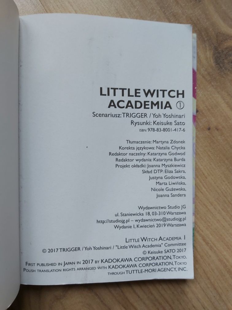 Little Witch Academia manga