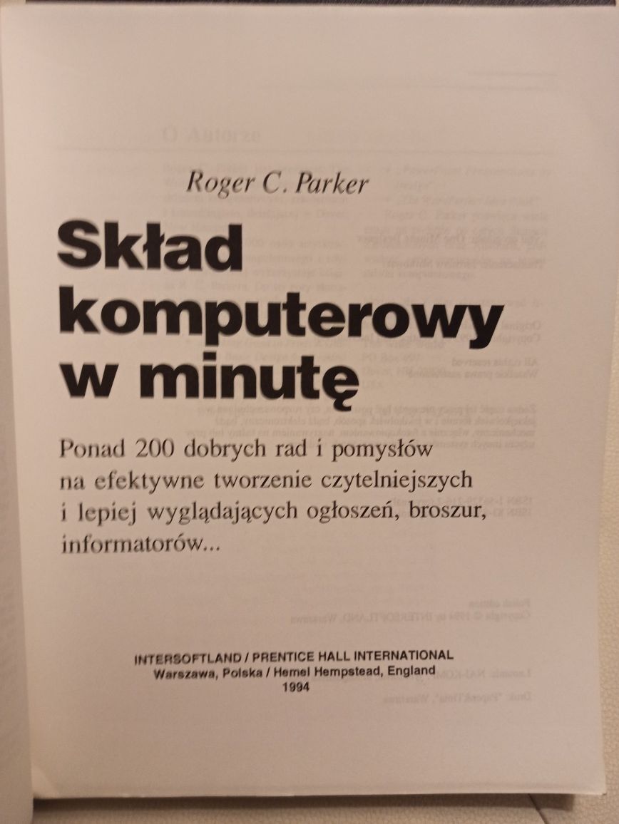 Parker skład komputerowy w minutę