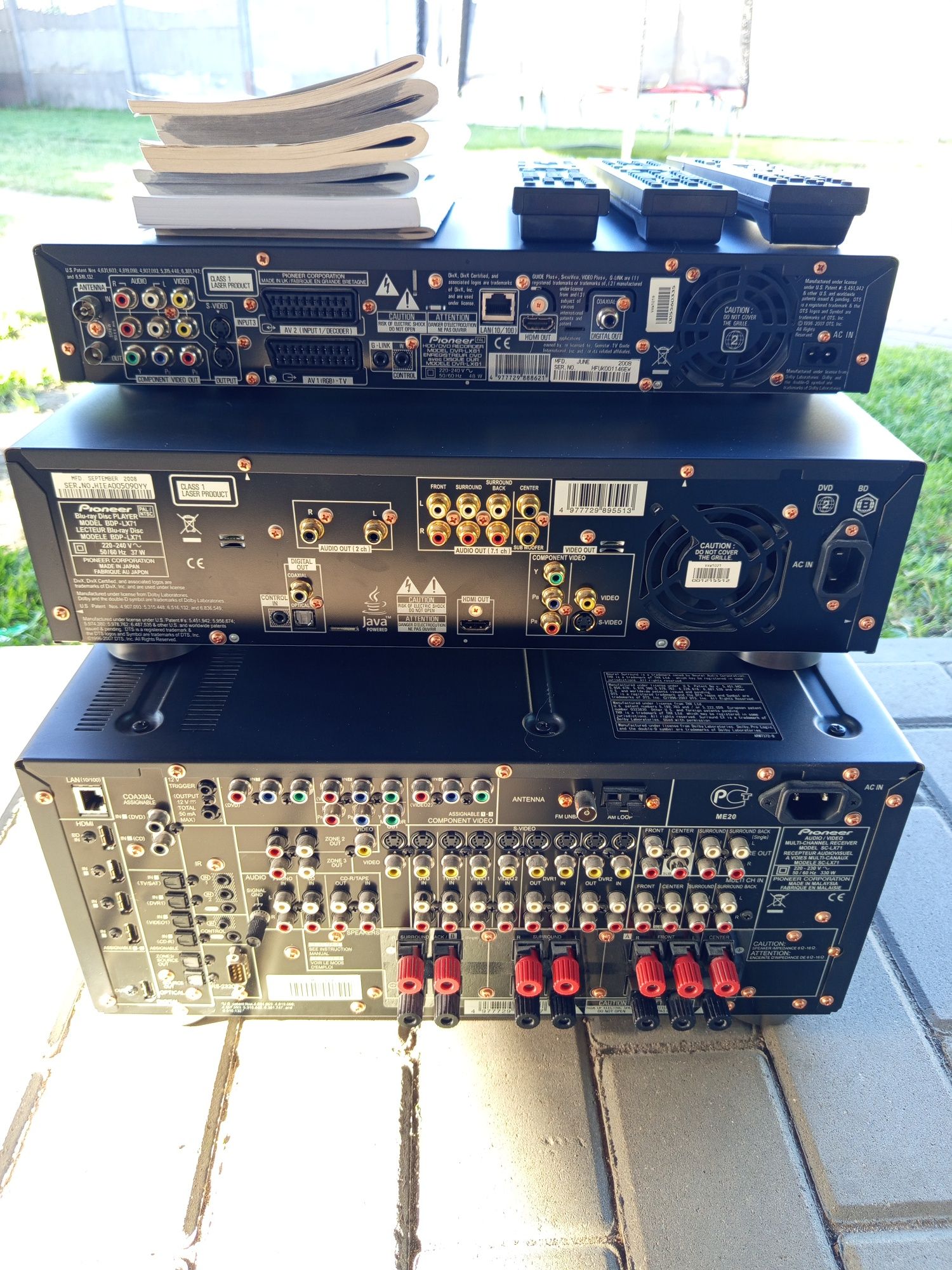 Mega zestaw Pioneer SC-LX71 blu-ray BDP-LX71 nagrywarka DVR-LX61 TOP