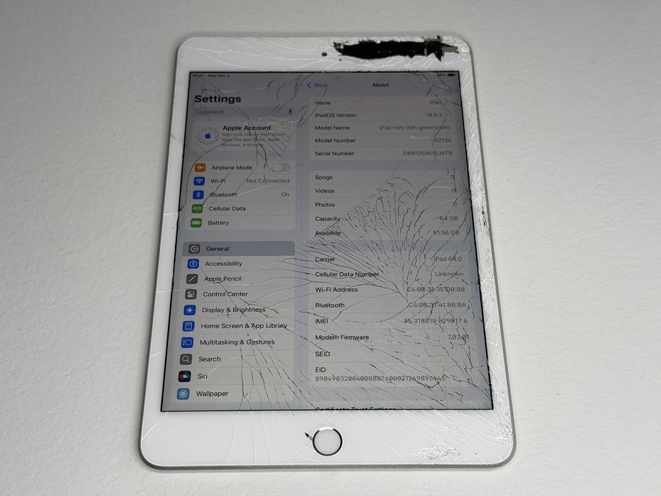 iPad mini 5 (A2124) - Cellular (LTE) - zbity - faktura VAT 23%