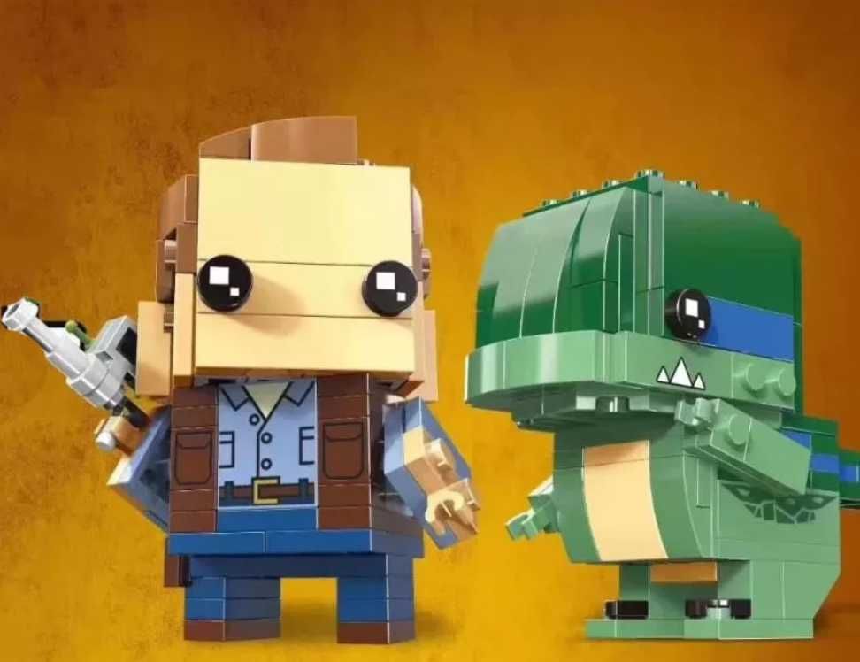 Klocki Cute Doll typ BrickHeadz Jurassic World Owen i Blue