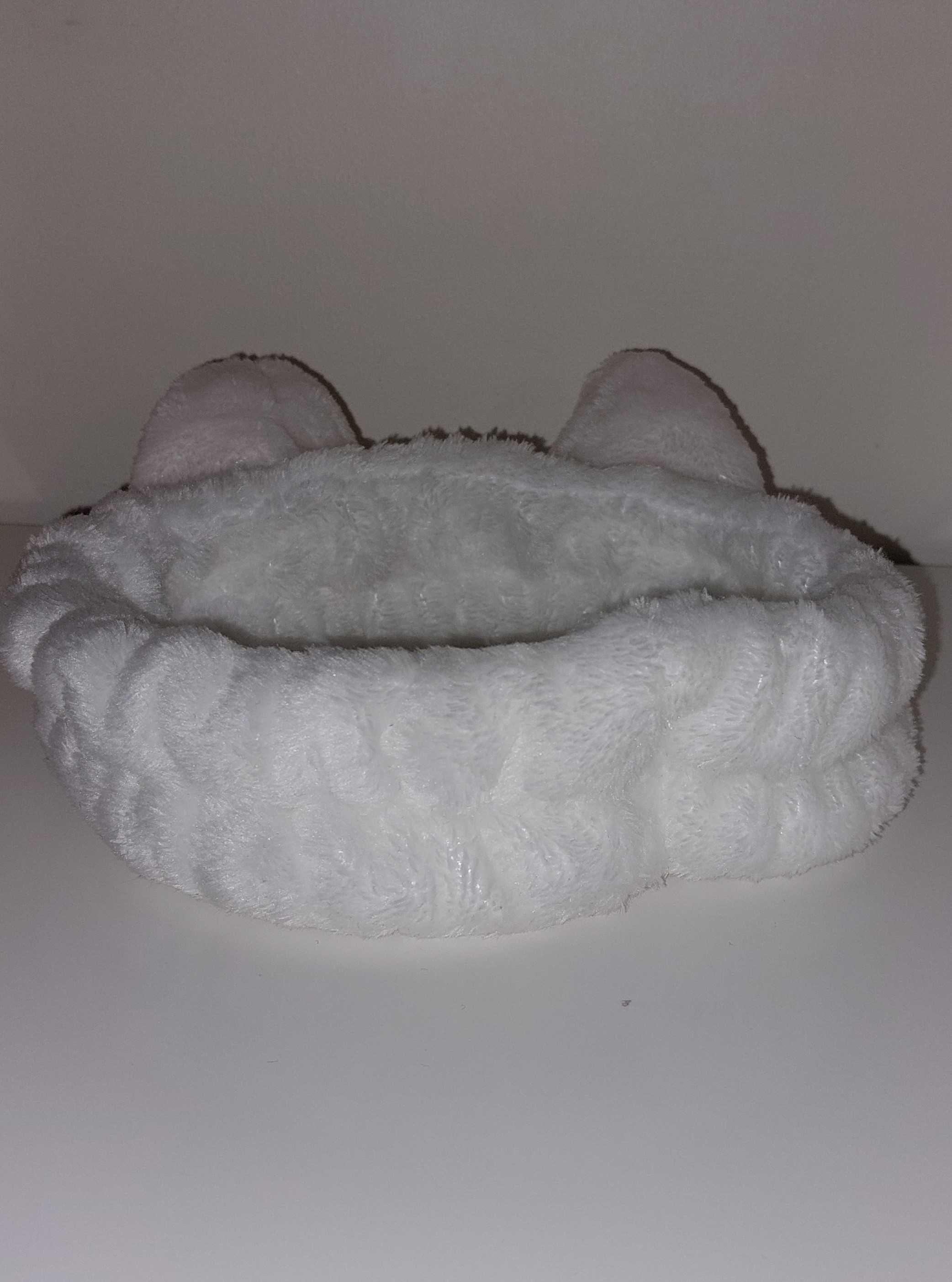 Opaska kosmetyczna pluszowa biała uszy królika H&M