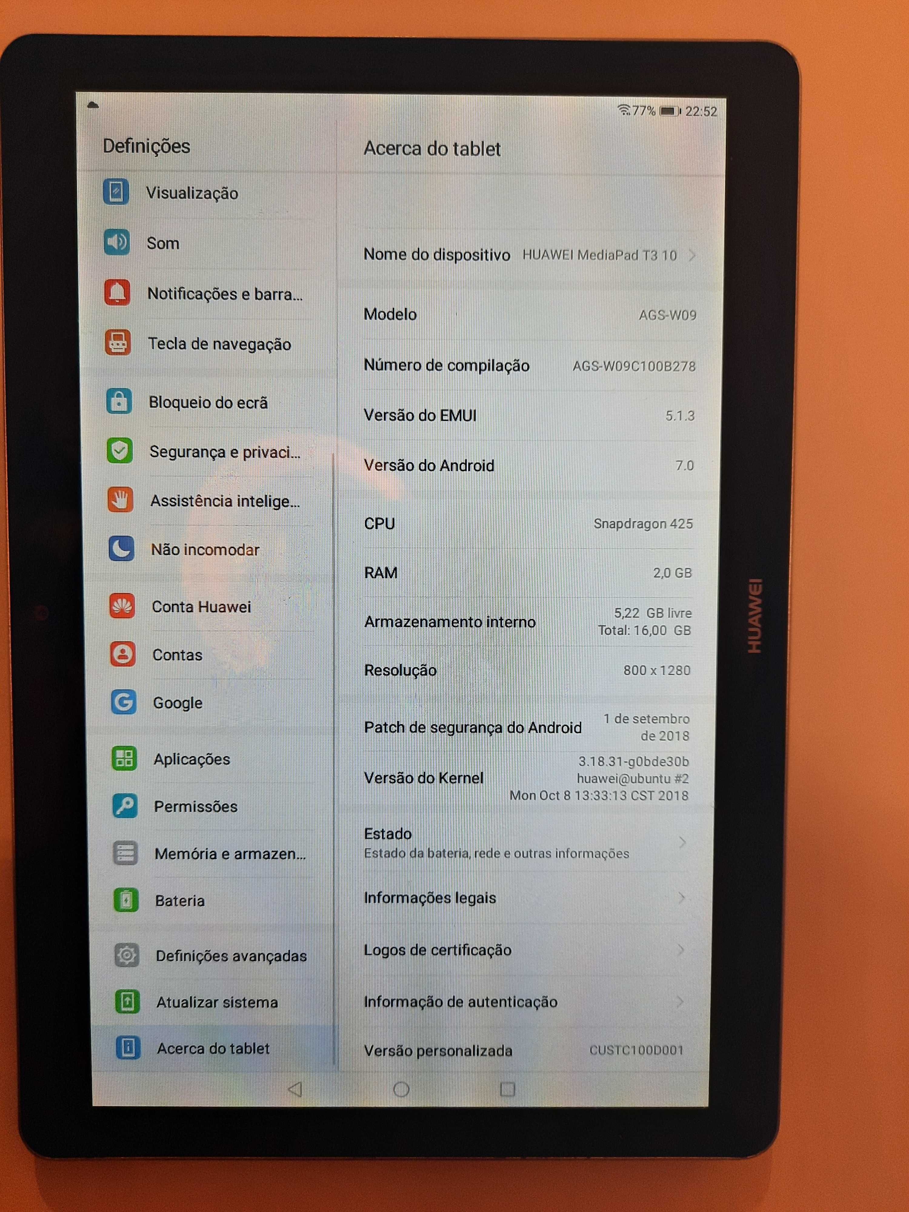 2 tablets Huawei T3 com 16GB/2GB