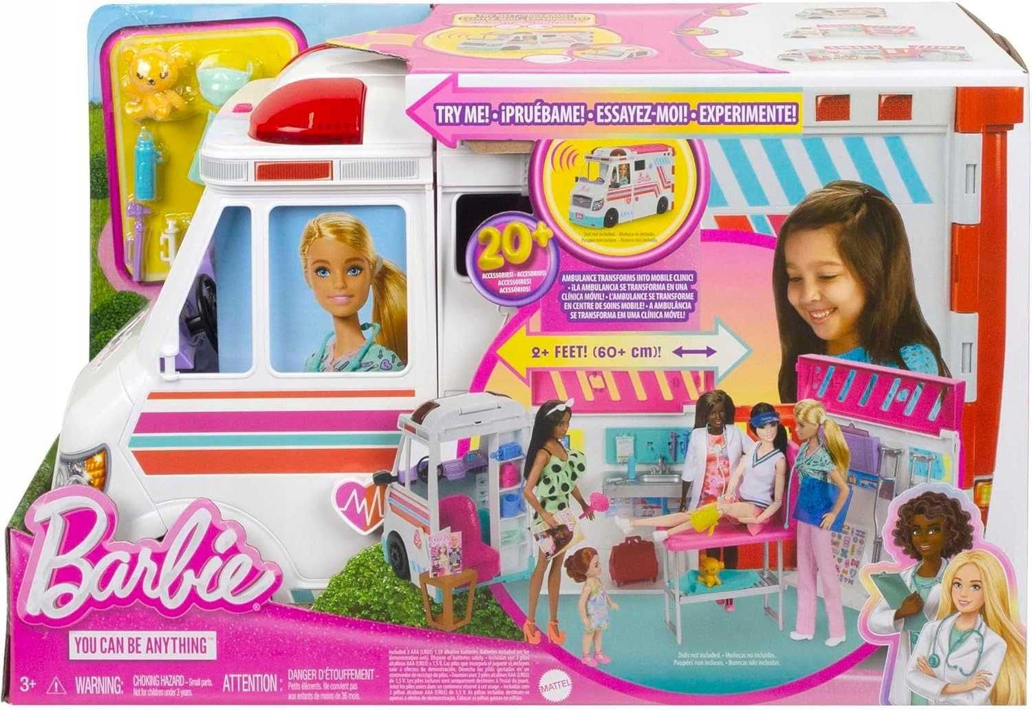 Barbie - Karetka Mobilna klinika Zestaw z 20 akcesoriami HKT79 C13