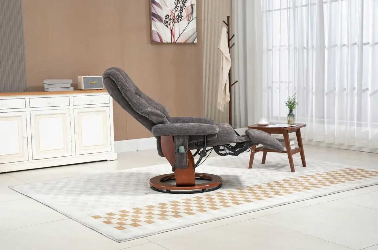 Крісло масажне Style Dark Grey з масажем і підігрівом, кресло