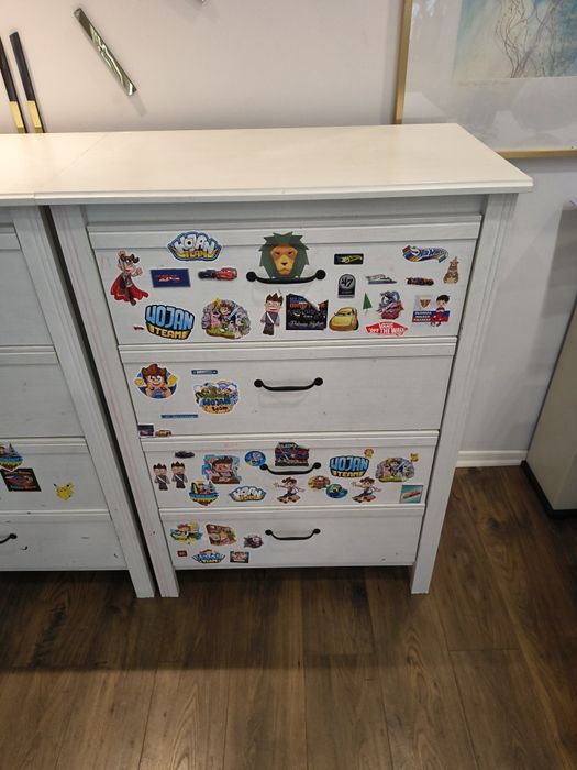 Dwie komody z Ikea + łóżko 180x200