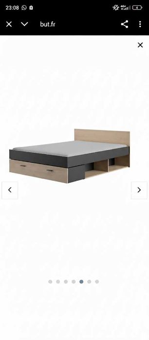 Cama casal, com arrumação