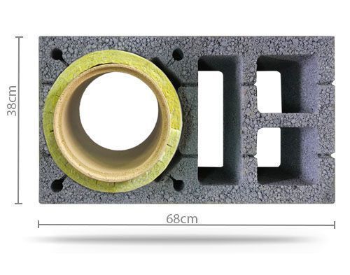Komin ceramiczny BestKomin KW3 fi 200 5m KOMPLETNY OCIEPLONY SYSTEM