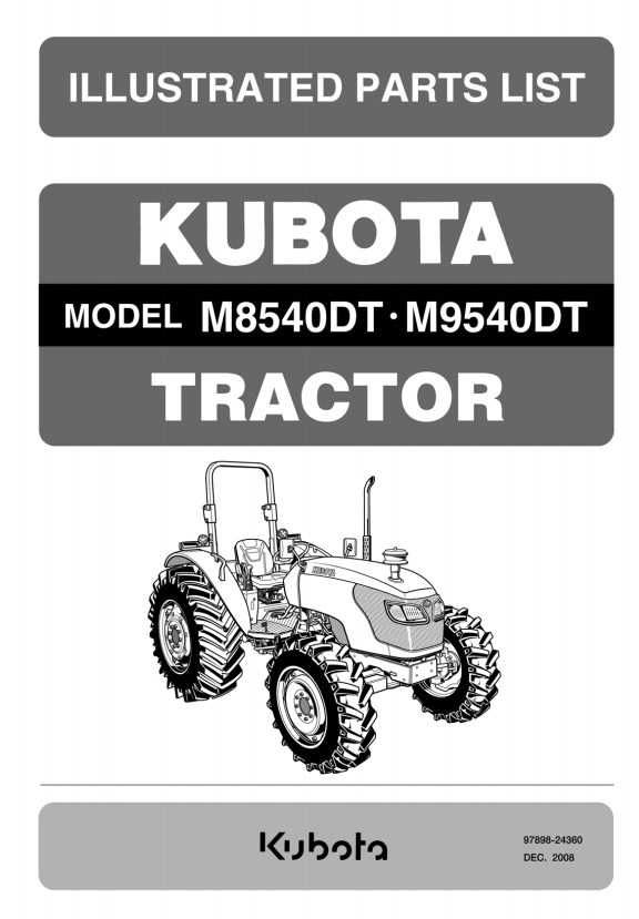 Katalog części KUBOTA M 8540 DT, M9540 DT