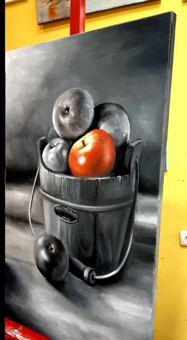 Картина олією "Old village"