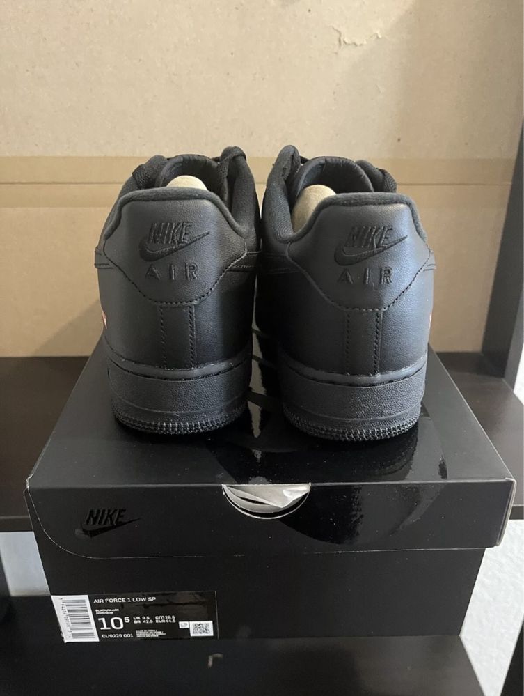 Кросівки Supreme Nike Air Force 1 Low Box Logo Black (Оригінал)